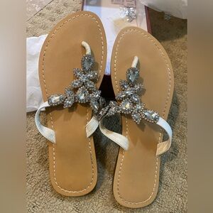 Hinyyrin Elegant Rhinestone Sandals